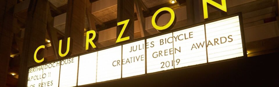 Julie's Bicycle Creative Green Awards 2019 sign