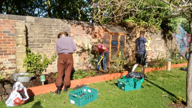 People gardening