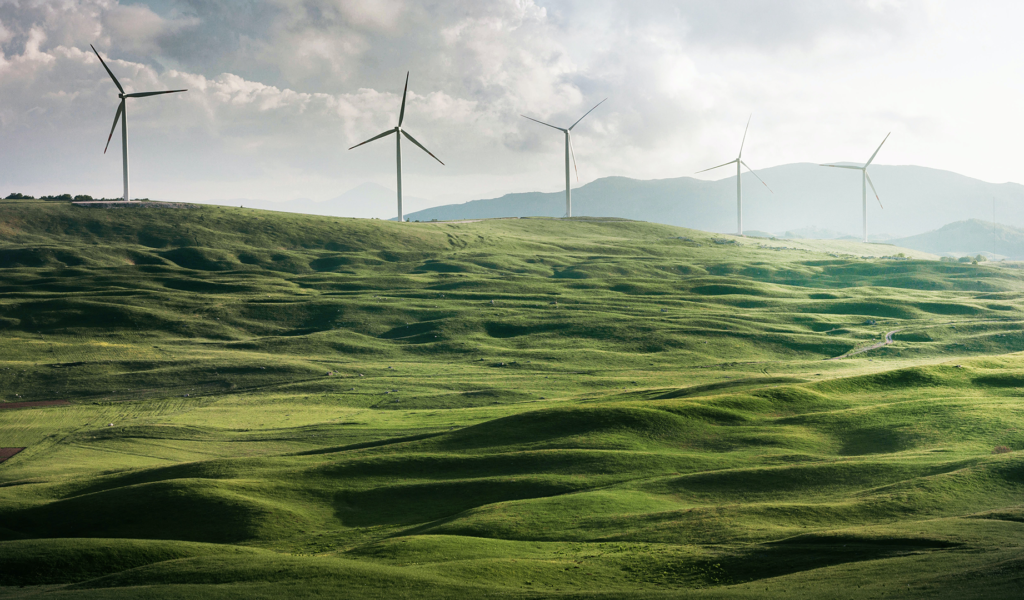 Wind Turbines and rolling hills