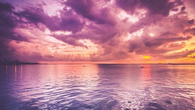 Dusk image of sky and sea