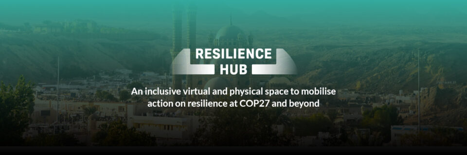 Graphic Resilience Hub An inclusive virtual and physical space to mobilise action on resilience at COP27 and beyond