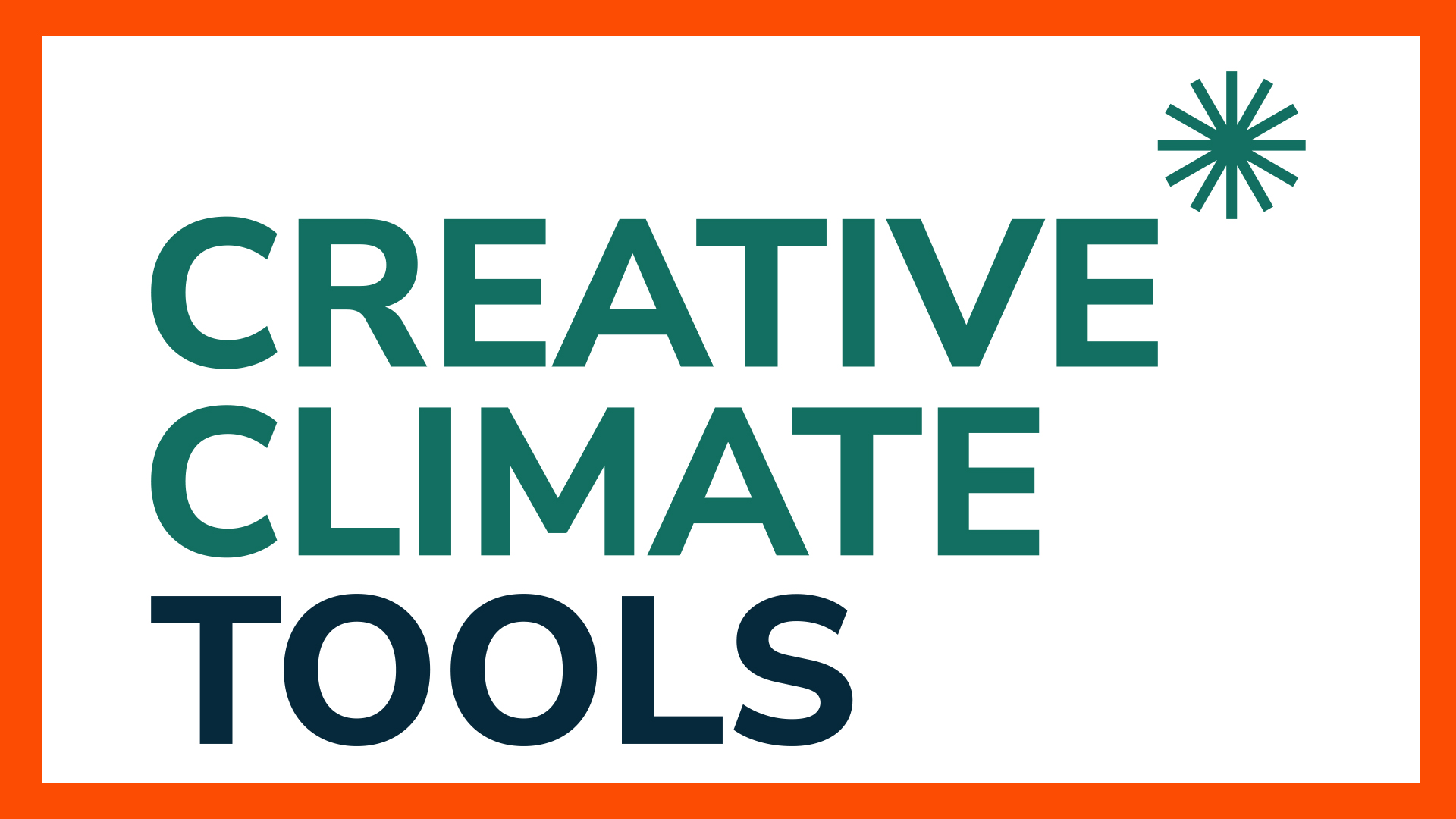 Creative Climate Tools Logo in an orange box