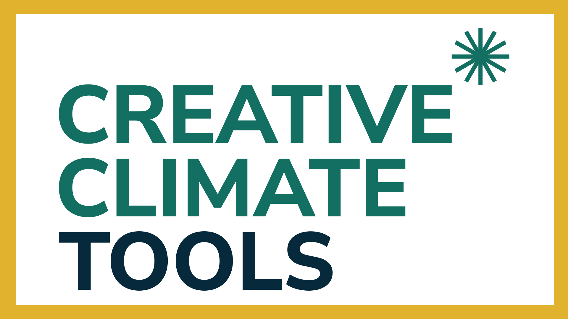 Creative Climate Tools logo with yellow boarder