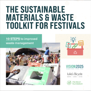 Graphic that reads THe Sustainable Materials and Waste Toolkit for Festivals