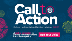 Graphic that says call to Action to put culture at the heart of cop