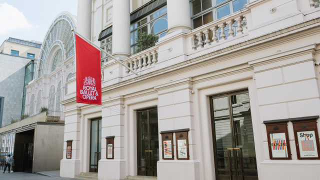 an exterior shot of the Royal Ballet and Opera venue