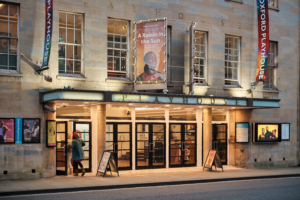 Twilight shot of the outside of Oxford Playhouse building